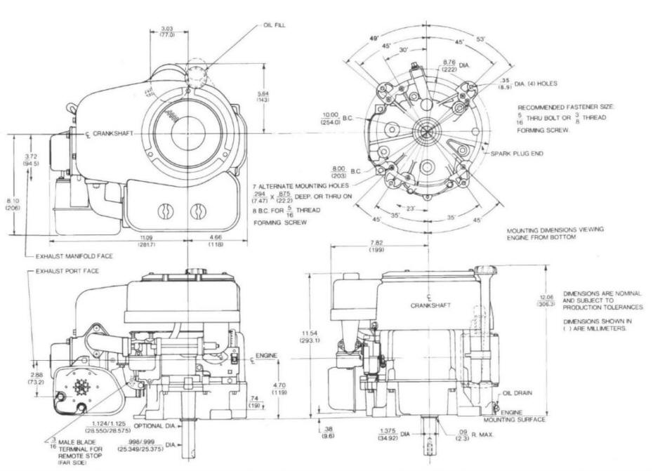Line drawing for Tecumseh OHV13