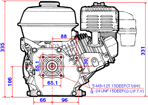 Honda gx140 dimensional drawings #4