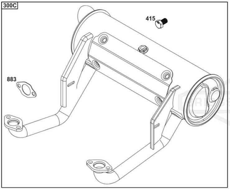 Briggs Stratton Muffler Part No. 595138