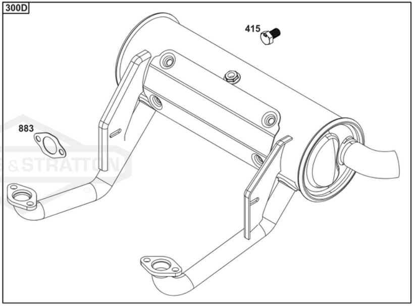 Briggs Stratton Muffler Part No. 595139