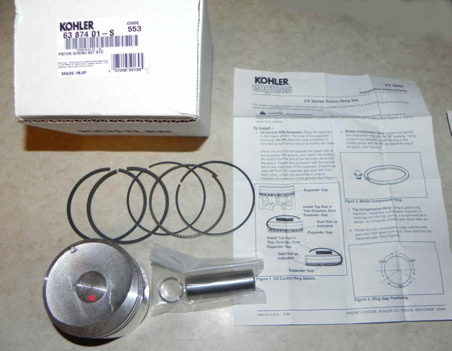 Kohler Piston Assembly - Part No. 63 874 01-S